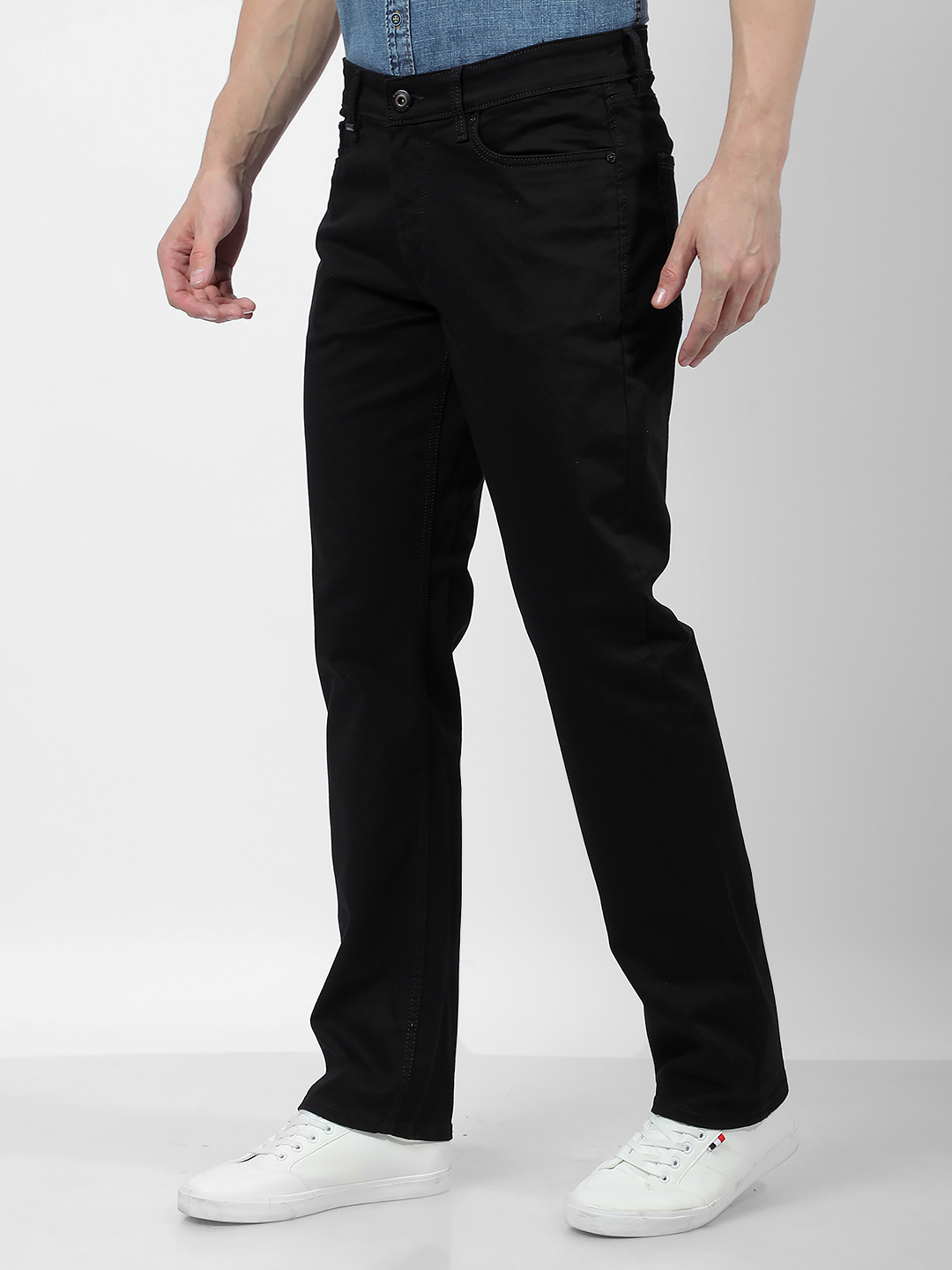 Numero Uno Men Solid Black Jeans